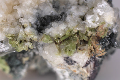 Green Sphene w/ Clear Calcite