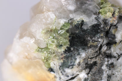 Green Sphene w/ Clear Calcite