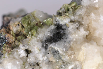 Green Sphene w/ Clear Calcite