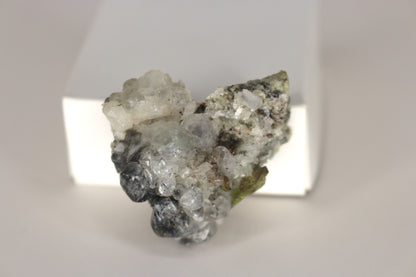 Green Sphene w/ Clear Calcite