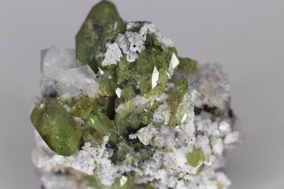 Green Sphene w/ Adularia Quartz