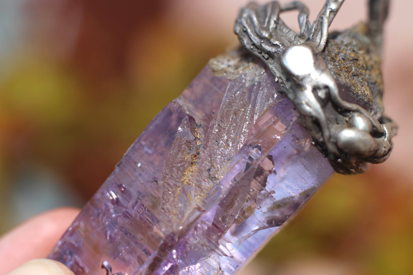 Vera Cruz Amethyst as a Pendant with Real Silver