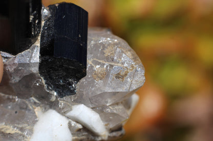 Black Tourmaline w/ Quartz, Mica & Feldspar