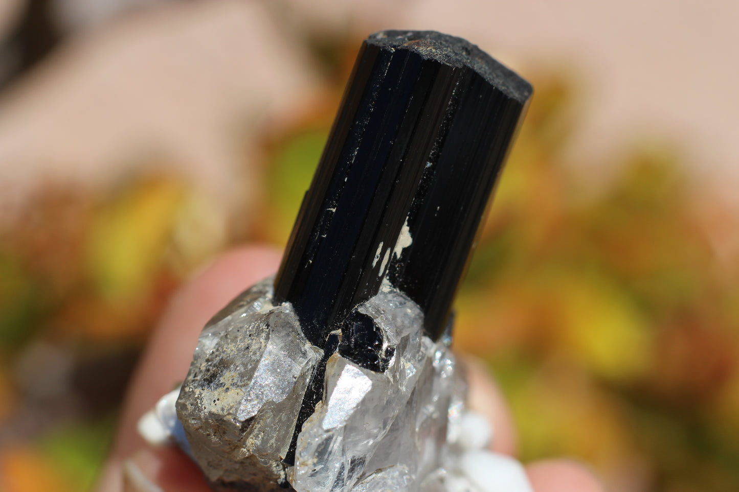 Black Tourmaline w/ Quartz, Mica & Feldspar