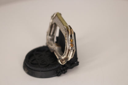 Heliodor Double Ring with Sapphire Facets