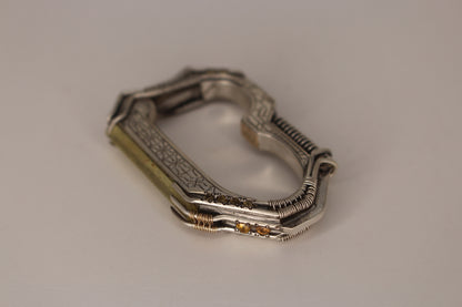 Heliodor Double Ring with Sapphire Facets