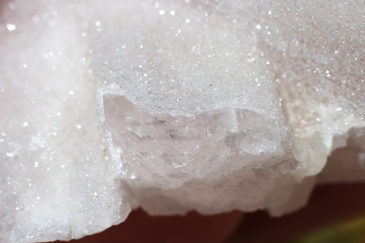 Calcite on Danburite