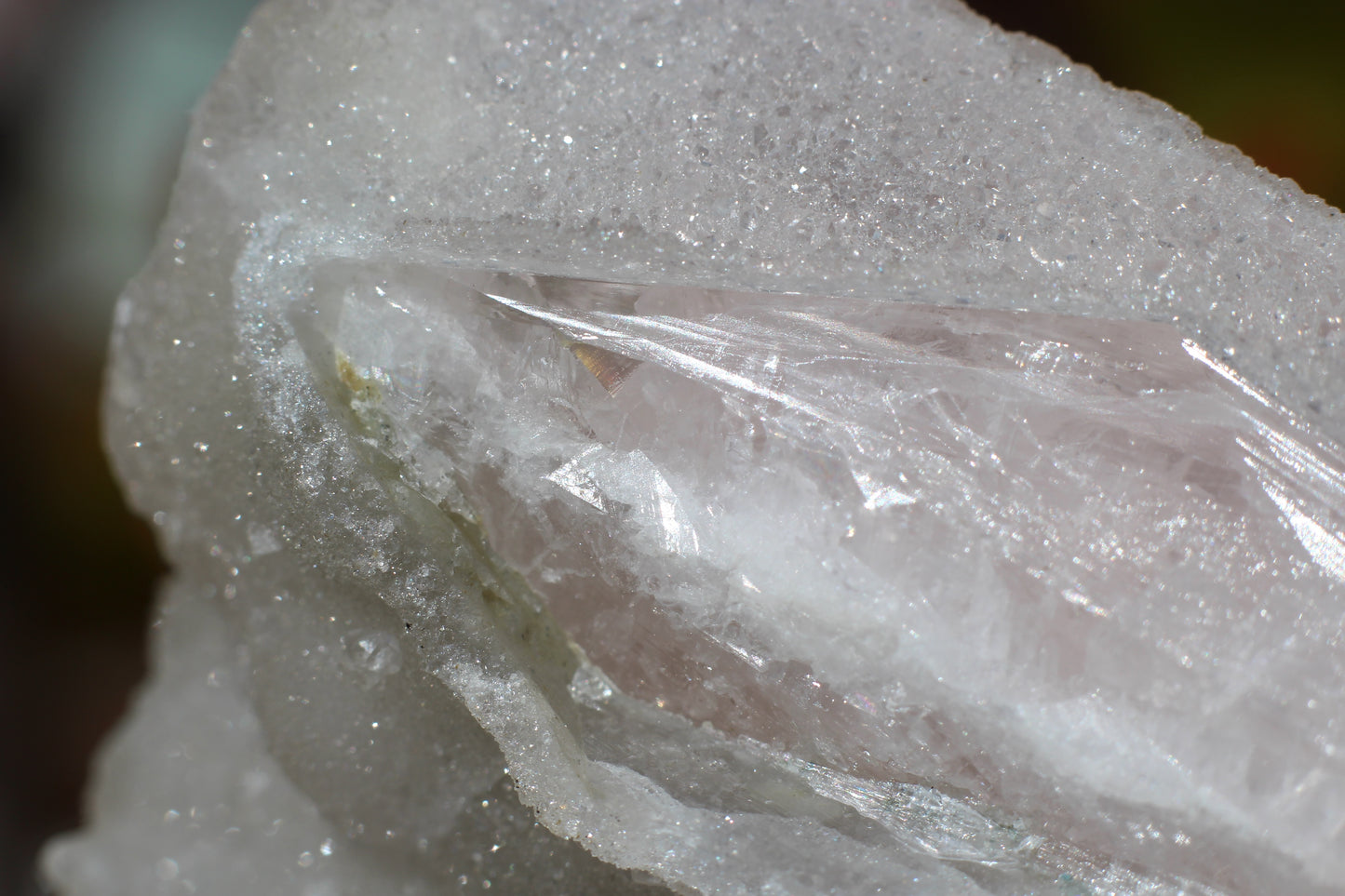 Calcite on Danburite