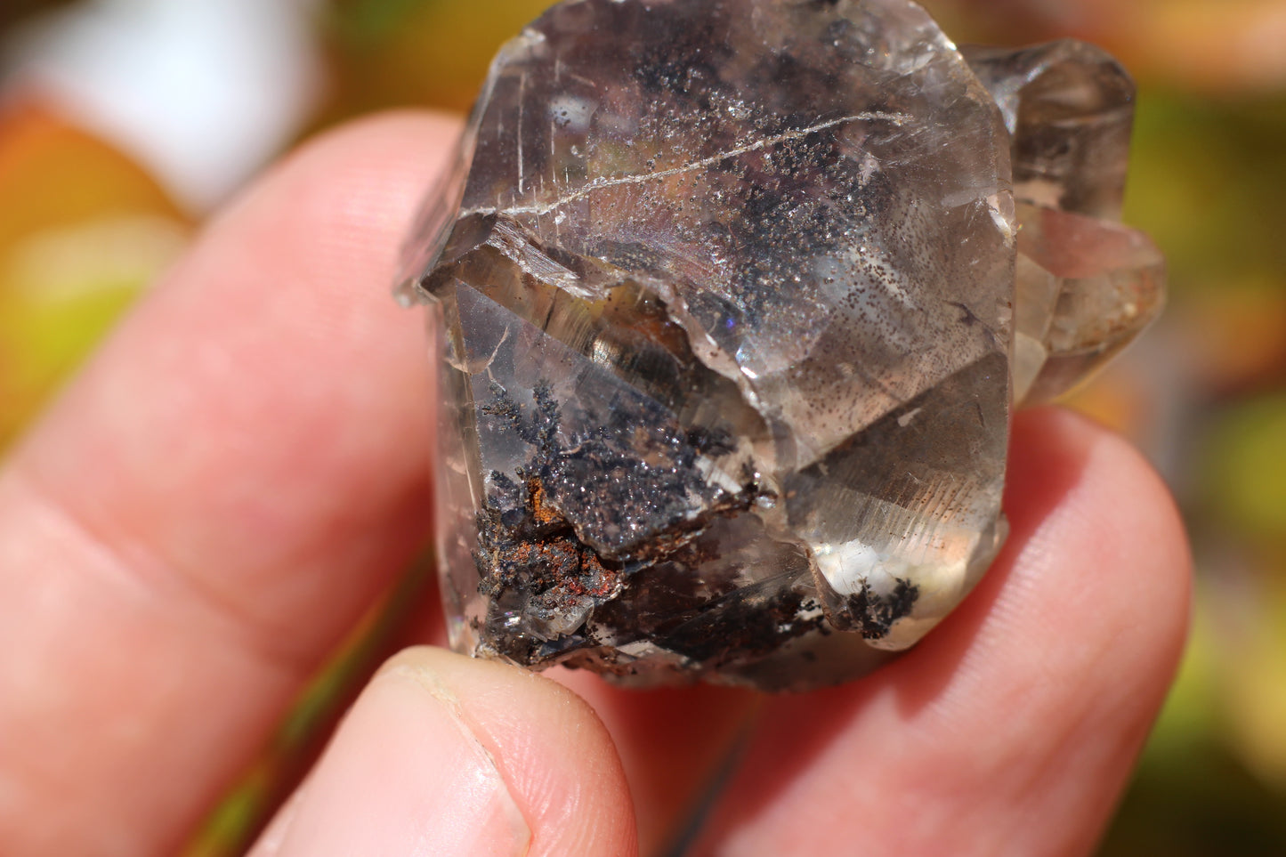 Calcite w/ Limonite Dendrite