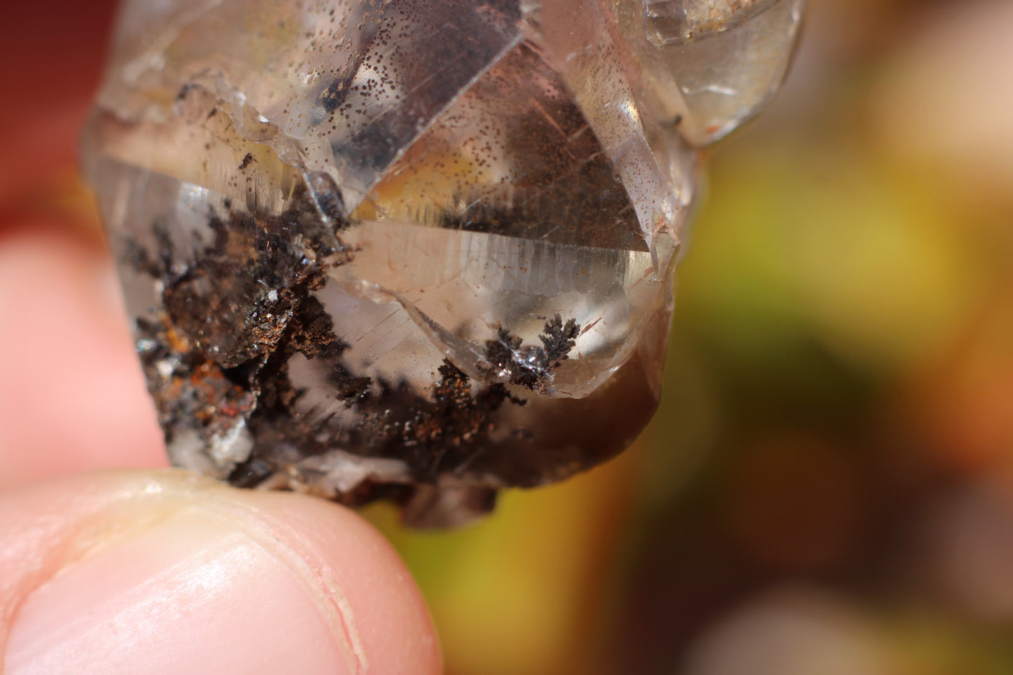 Calcite w/ Limonite Dendrite