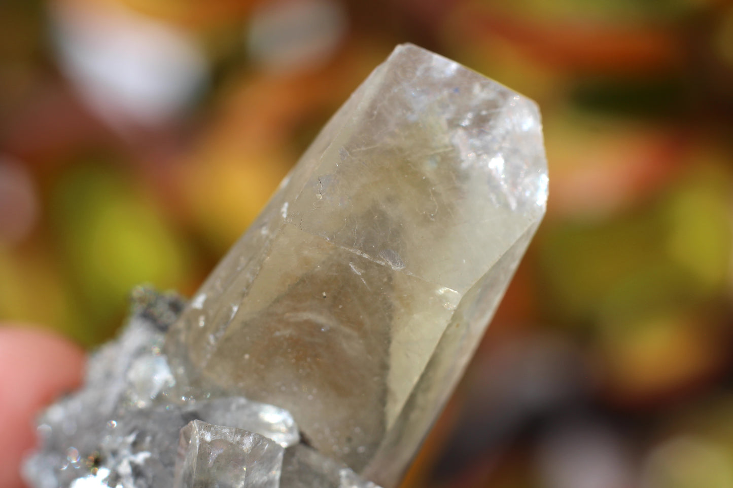 Calcite Phantom w/ Chalcopyrite