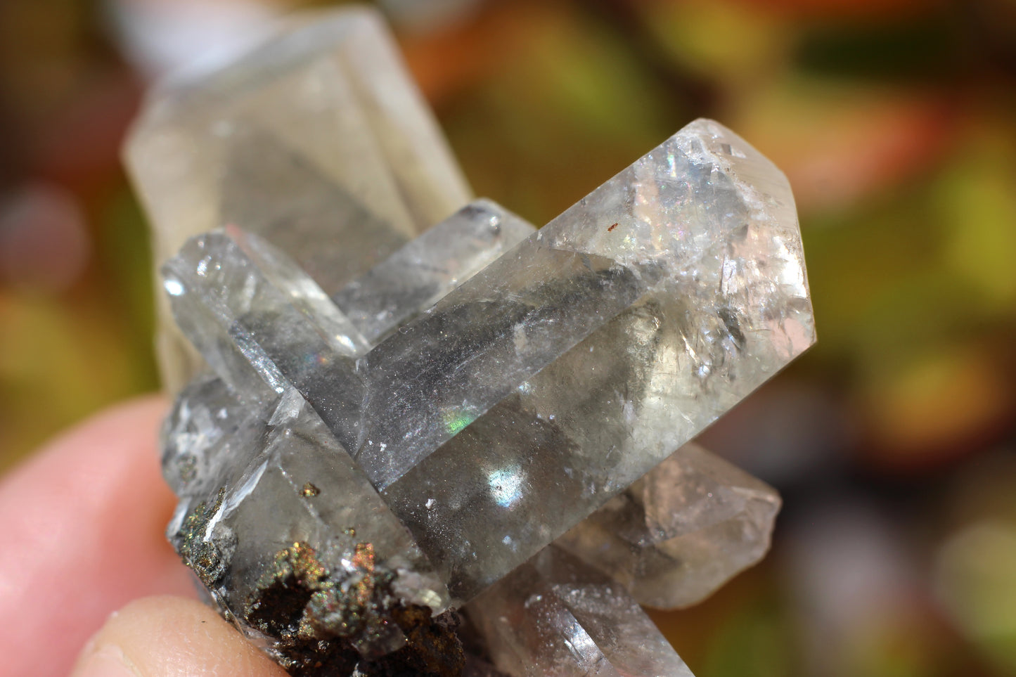 Calcite Phantom w/ Chalcopyrite