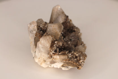 Calcite with Danburite and Pyrite