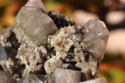 Calcite with Danburite and Pyrite