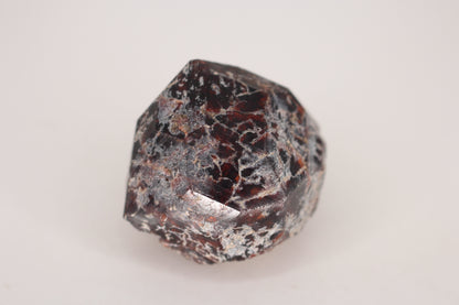 Etched Spessartine Garnet on Quartz w/ Schorl