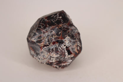 Etched Spessartine Garnet on Quartz w/ Schorl