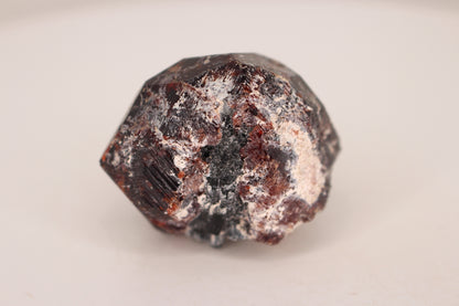 Etched Spessartine Garnet on Quartz w/ Schorl