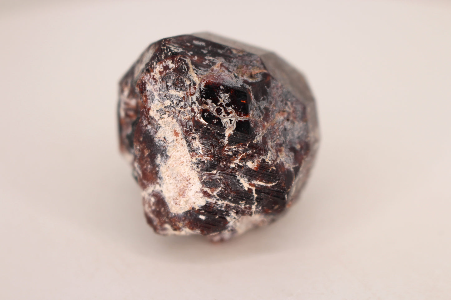 Etched Spessartine Garnet on Quartz w/ Schorl