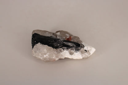 Etched Spessartine Garnet on Quartz w/ Schorl