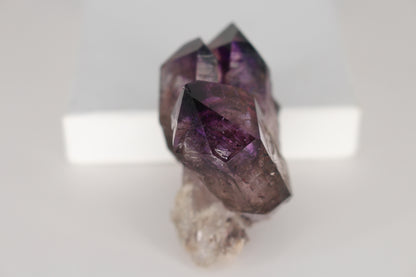 Tripled Hematite Included Double Terminated Amethyst