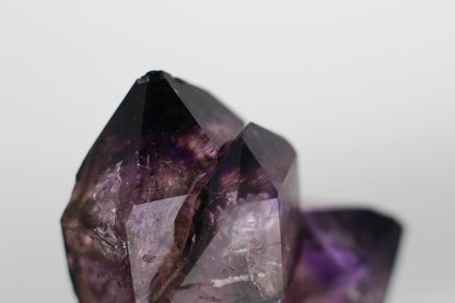 Tripled Hematite Included Double Terminated Amethyst