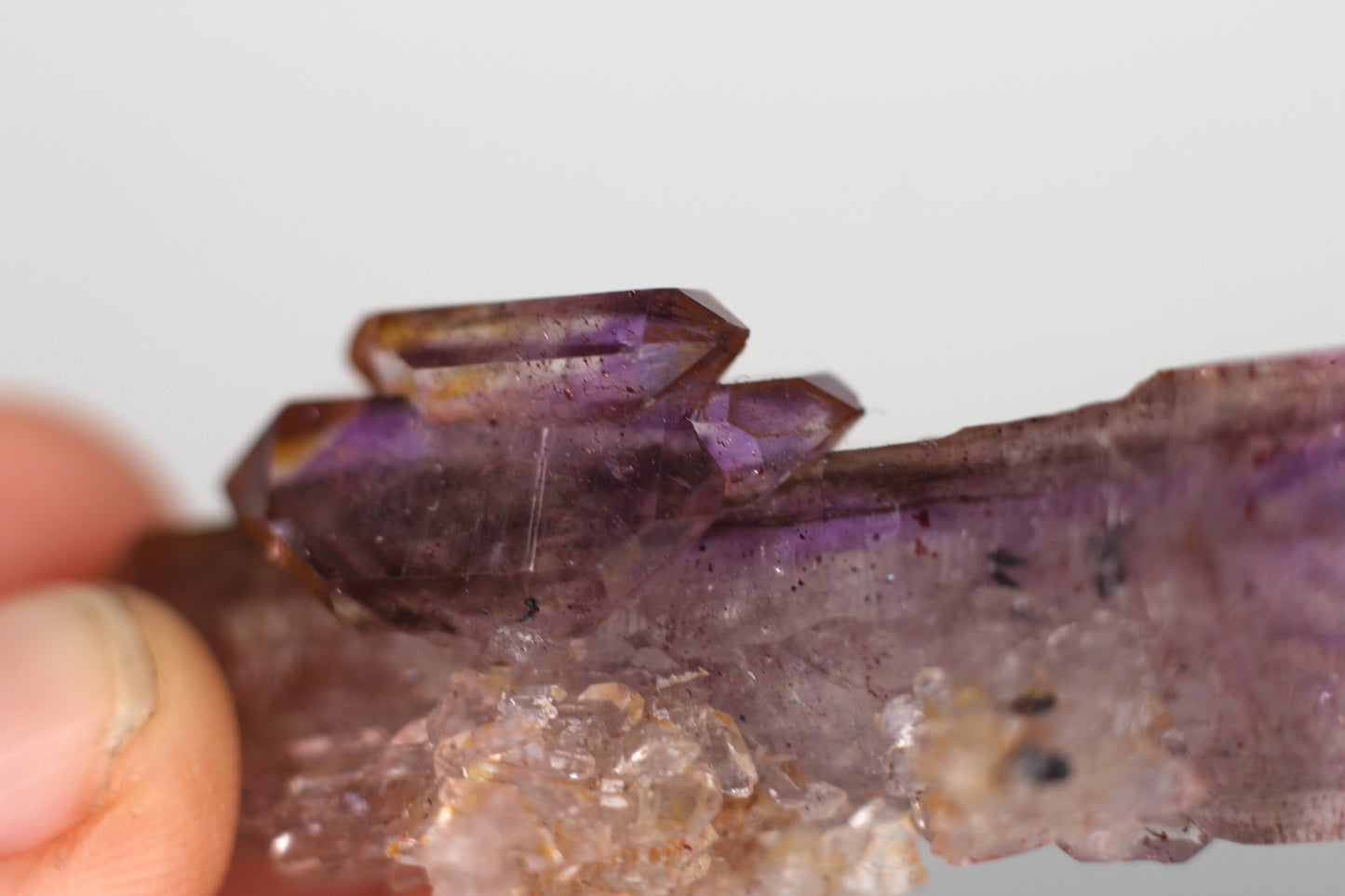 Hematite Included Double Terminated Amethyst