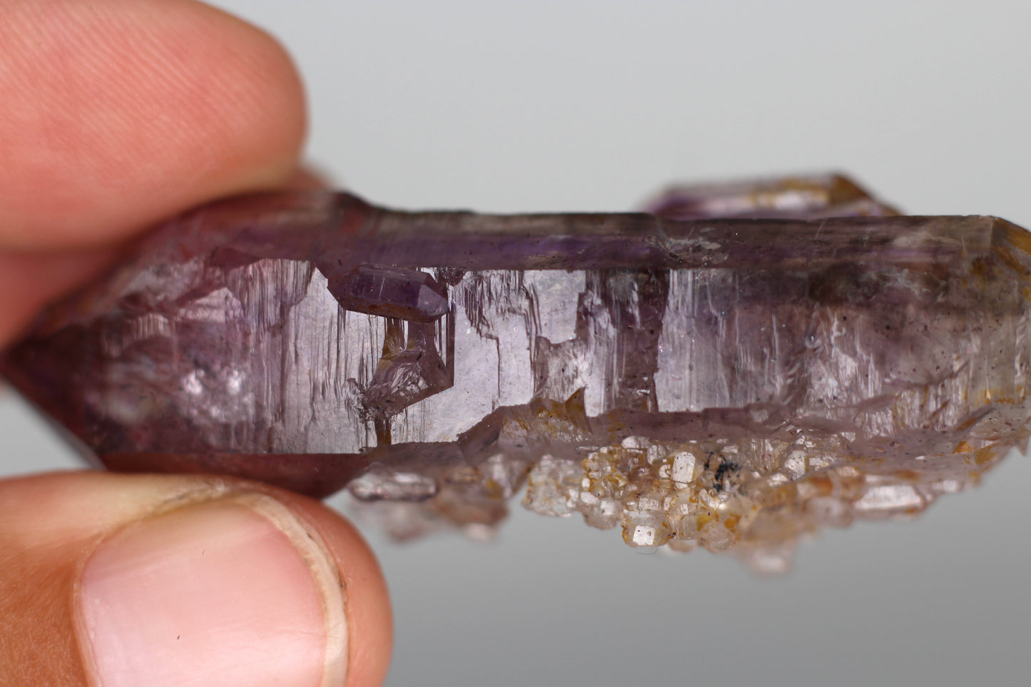 Hematite Included Double Terminated Amethyst