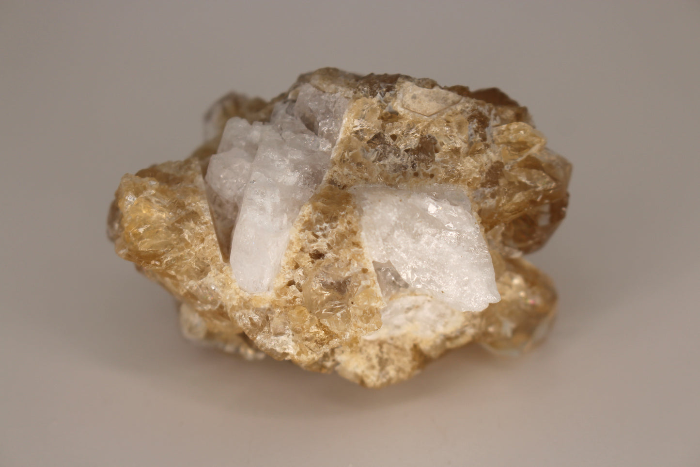 Citrine on Danburite