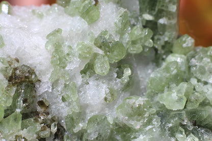 Diopside on Quartz w/ Mica