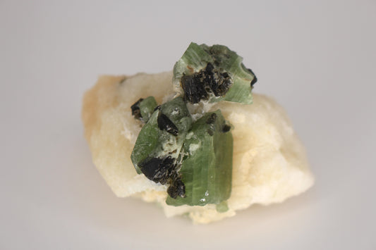 Diopside on Quartz w/ Mica