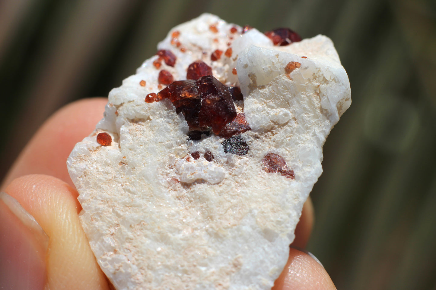 Spessartine Garnet on Feldspar