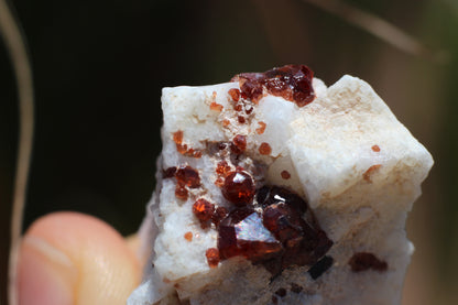 Spessartine Garnet on Feldspar